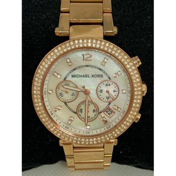 Michael Kors MK5491 Women's Watch Chronograph Rose Gold Analog 38mm Quartz D203 - Picture 1 of 9